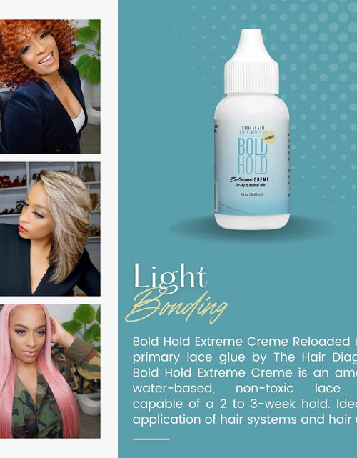 Load image into Gallery viewer, - Bold Hold Extreme Creme Reloaded - Strong Hold Glue for Lace Front Wigs and Hair Systems - Invisible Bonding - Non Toxic - No Odor or Latex - Humidity &amp; Water Resistant- 1.3Oz
