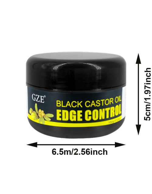 Load image into Gallery viewer, GZE Black Castor Oil Edge Gel Extra Hold Braid, Loc, Twist - Tames Frizz &amp; Controls Edges for Women 4C Hair
