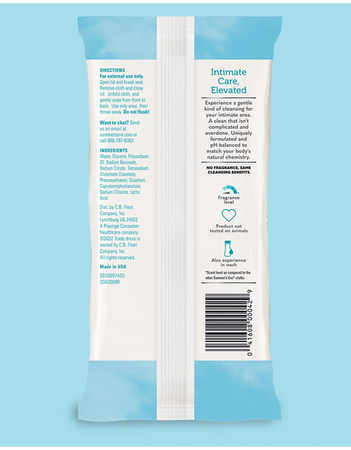 Load image into Gallery viewer, Summer’S Eve Fragrance Free Gentle Daily Feminine Wipes, Removes Odor, Ph Balanced, 32 Ct
