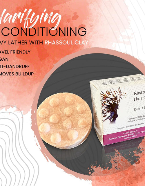 Load image into Gallery viewer, Rastta Locs Organic Loc Shampoo Bar with Conditioners Made for Locs, Braid, Dreadlocks – Remove Product Buildup &amp; Residue Simply with the Aid of Rhassoul Clay. Sulfate and Silicone Free (4Oz/120G)
