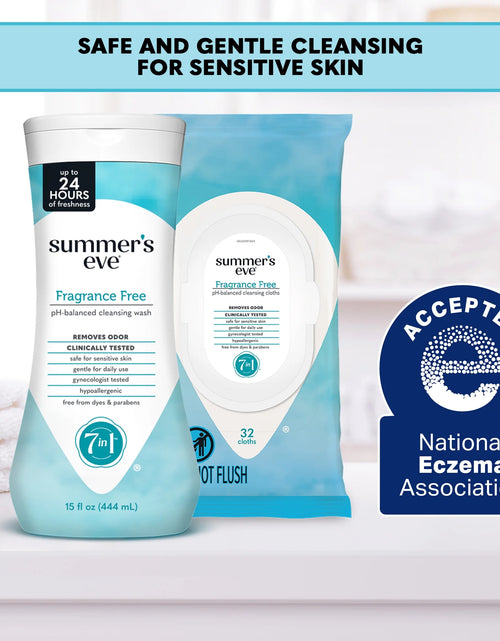 Load image into Gallery viewer, Summer’S Eve Fragrance Free Gentle Daily Feminine Wipes, Removes Odor, Ph Balanced, 32 Ct
