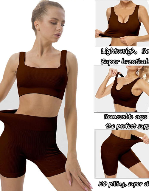 Load image into Gallery viewer, Workout Sets for Women 2 Piece, Cute YOGA Workout Set, Two Piece Workout Outfits,2 Pack
