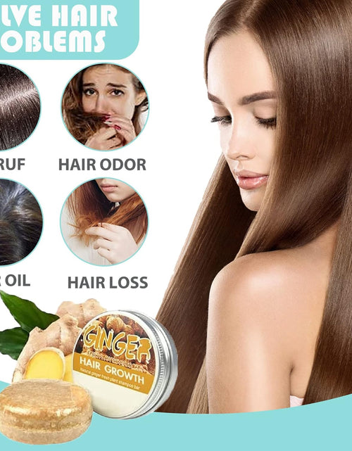 Load image into Gallery viewer, Ginger Shampoo Bar for Hair Regrowth and Growth - 3 Pcs Natural Organic Soap Bar Promotes Hair Growth
