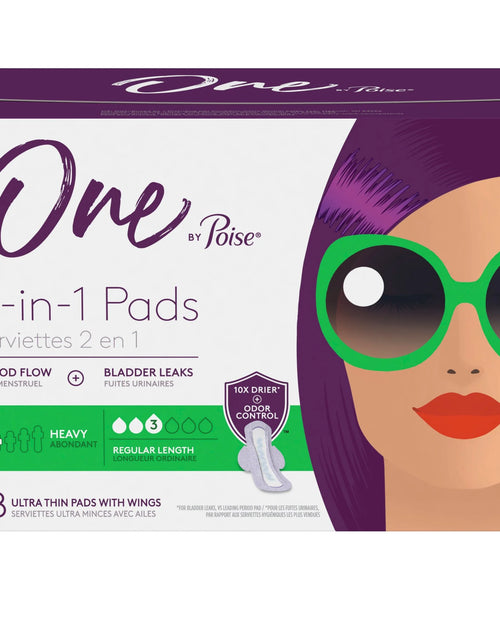 Load image into Gallery viewer, One by  Feminine Pads with Wings, Heavy Absorbency Period &amp; Incontinence Pads, 18 Count
