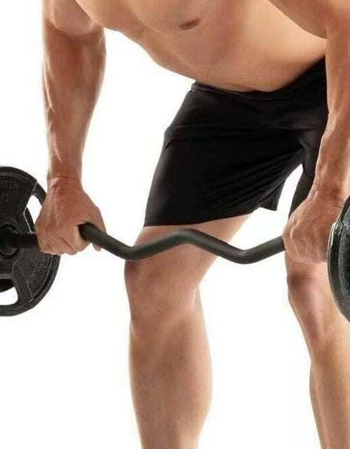Load image into Gallery viewer, Fitness Olympic EZ Curl Bar 47Inch/86Inch(7Ft)- (350Lb/1500Lb) Curling Bar for Gym Strength Training Chrome Sleeves Solid Steel Barbell Weight Lifting Bar for Bicep Curls and Triceps Extensions

