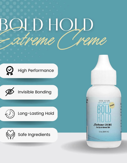 Load image into Gallery viewer, - Bold Hold Extreme Creme Reloaded - Strong Hold Glue for Lace Front Wigs and Hair Systems - Invisible Bonding - Non Toxic - No Odor or Latex - Humidity &amp; Water Resistant- 1.3Oz
