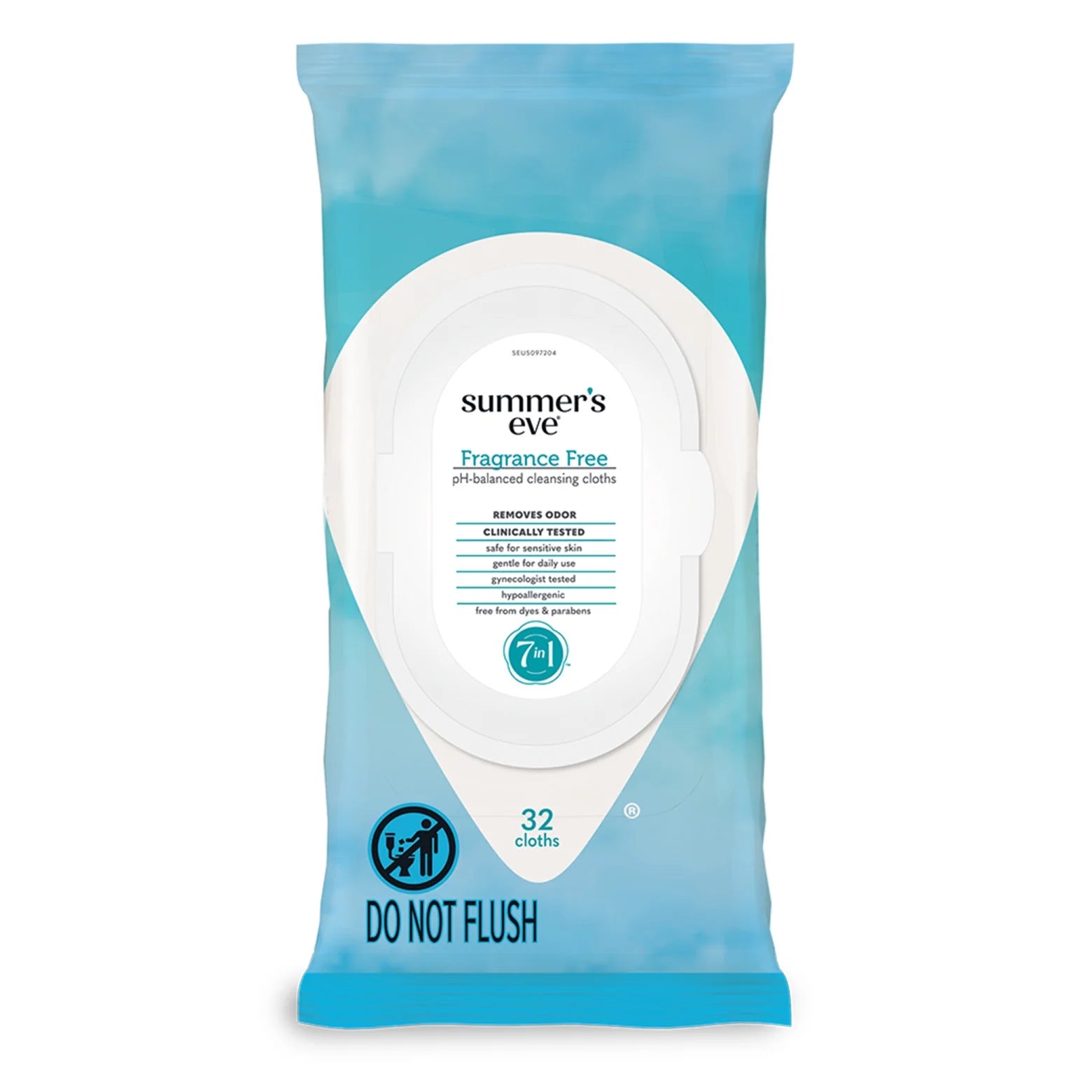 Summer’S Eve Fragrance Free Gentle Daily Feminine Wipes, Removes Odor, Ph Balanced, 32 Ct