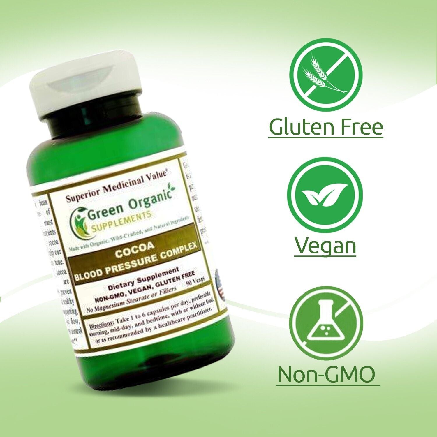 Green Organic Supplements' Blood Pressure, Cocoa