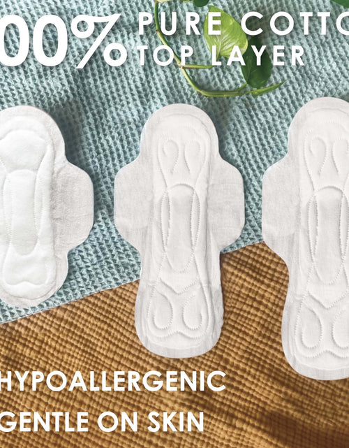 Load image into Gallery viewer, Ultra Thin Pads for Women, Regular, 100% Pure Cotton Top Layer 42 Ct
