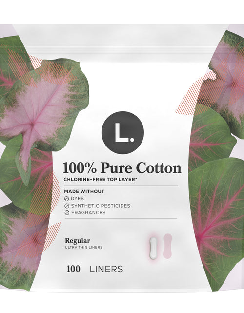 Load image into Gallery viewer, Ultra Thin Liners for Women, Regular, 100% Pure Cotton Top Layer 100 Ct
