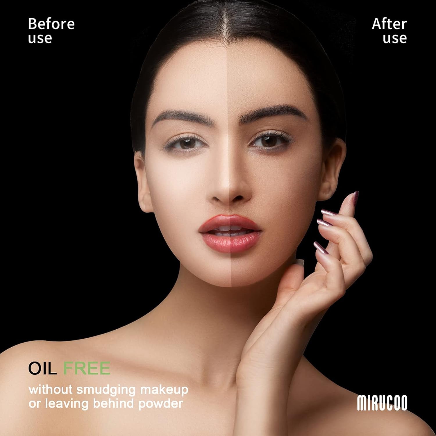 100 Count Natural Bamboo Charcoal Blotting Papers Organic Facial Oil Absorbing Sheets for Oily Skin Care Daily Oil Control Linen Tissues (100 PCS/PK, 1 PK)