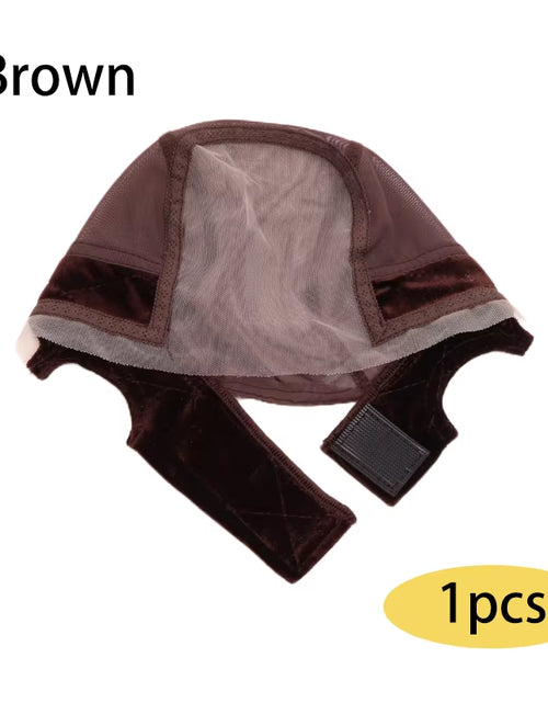 Load image into Gallery viewer, Female Headband Wig Cap Hd Lace Wig Cap for Wig Making U Part Wig Caps with Adjustable Velvet Wig Grip to Wear Wig Nude Hair Net
