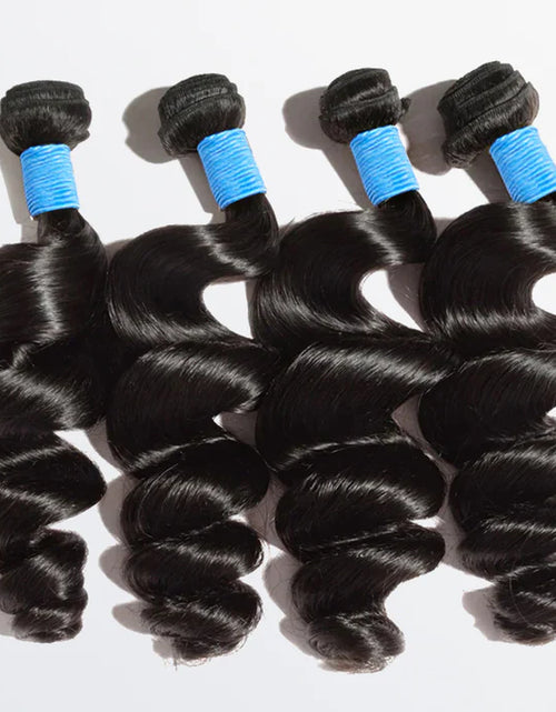Load image into Gallery viewer, 10-30 Inch Loose Wavy Virgin Brazilian Hair #1B Natural Black
