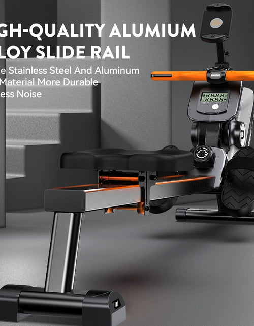 Load image into Gallery viewer, Row Machine Magnetic Rowing Machine Indoor Foldable Rower with 8 Level Adjustable Quiet Magnetic Resistance, Ergonomic Seat &amp; LCD Monitor Cardio Exercise Training Max Weight 350 Lbs
