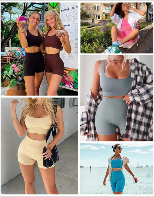 Load image into Gallery viewer, Workout Sets for Women 2 Piece, Cute YOGA Workout Set, Two Piece Workout Outfits,2 Pack
