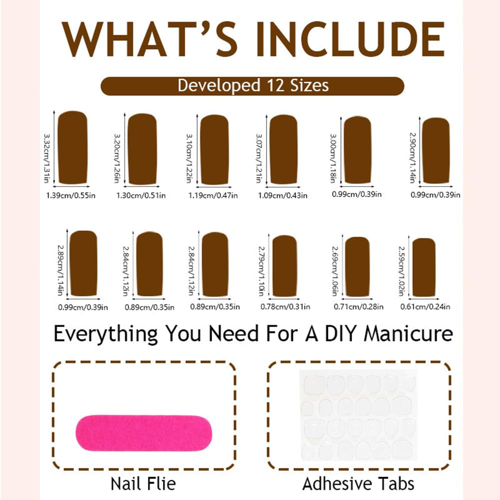 Pink Square Press on Nails Long & Press on Toenails Set -  Flower French Fake Nails Press Ons Nail Art Tips Glue on Nails Full Cover False Toe Nails with Design Stick on Nails Acrylic Nail Kit