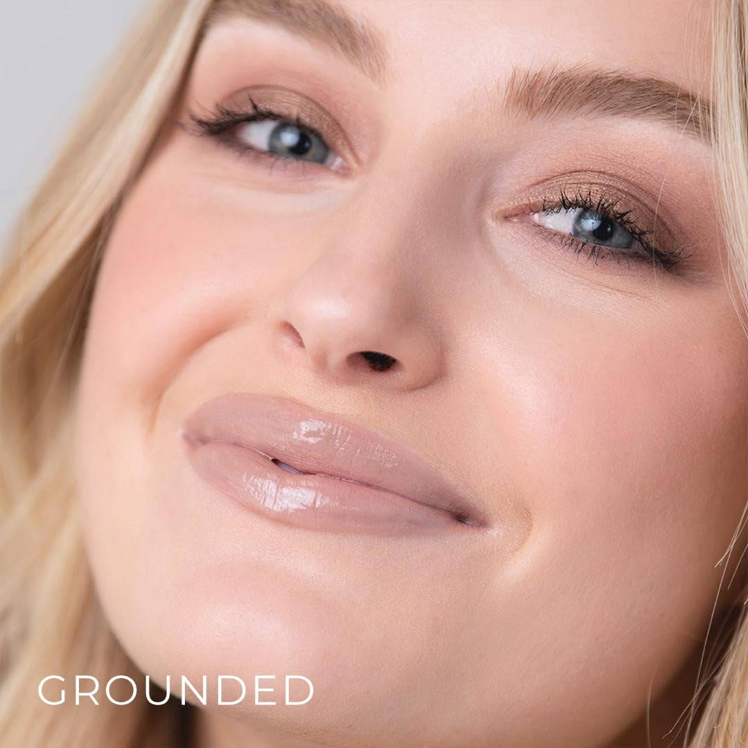 Cosmetics Lip Gloss - Not Sticky, Liquid Lip Color with Long-Lasting  & Hydration, Gluten Free, Paraben Free, Cruelty Free (Grounded, .23 FL)