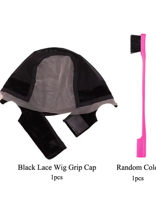 Load image into Gallery viewer, Female Headband Wig Cap Hd Lace Wig Cap for Wig Making U Part Wig Caps with Adjustable Velvet Wig Grip to Wear Wig Nude Hair Net
