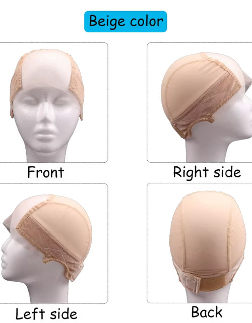 Load image into Gallery viewer, Female Headband Wig Cap Hd Lace Wig Cap for Wig Making U Part Wig Caps with Adjustable Velvet Wig Grip to Wear Wig Nude Hair Net
