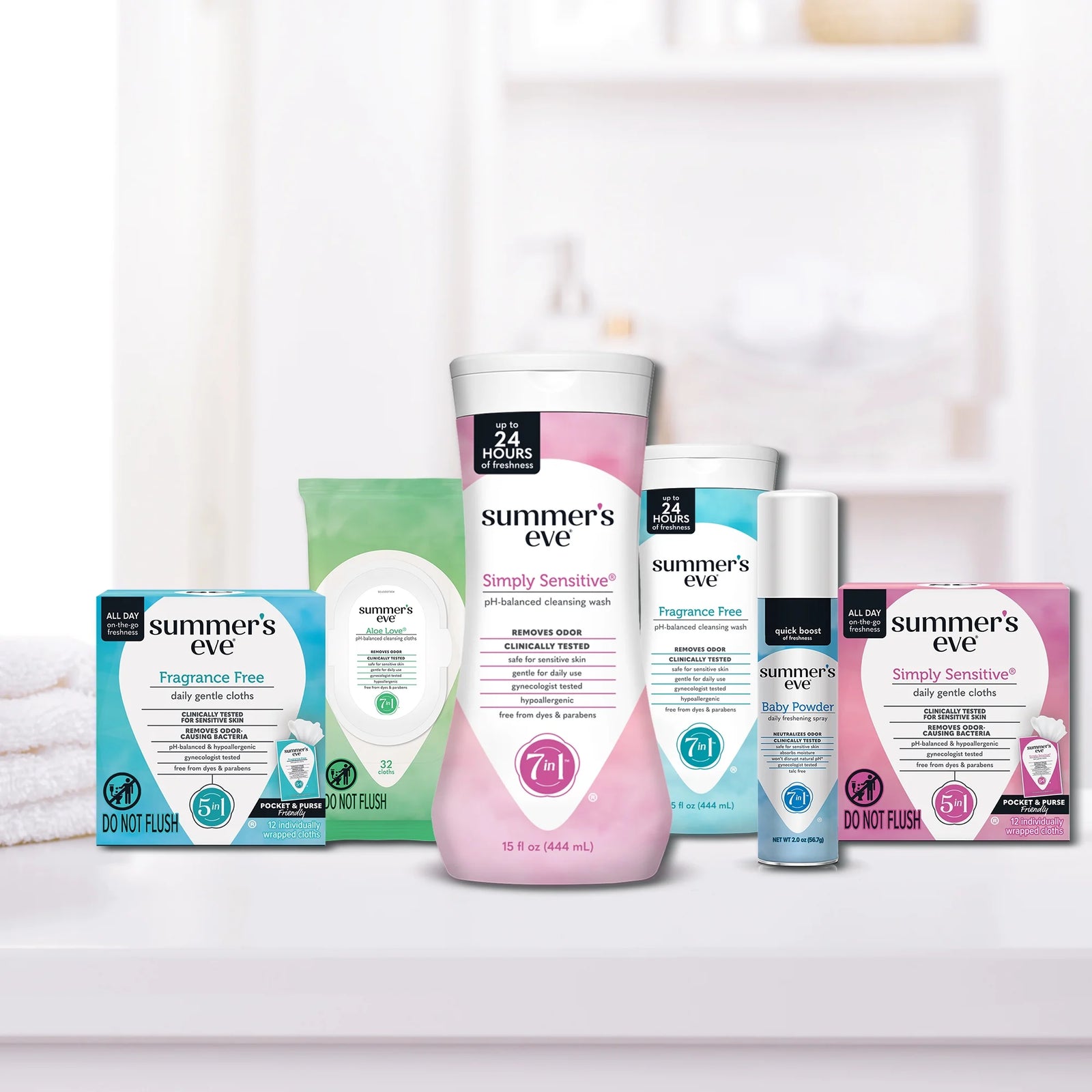 Summer’S Eve Fragrance Free Gentle Daily Feminine Wipes, Removes Odor, Ph Balanced, 32 Ct