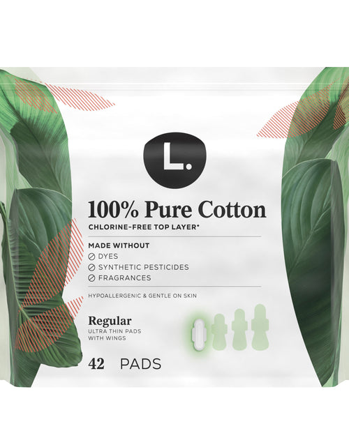 Load image into Gallery viewer, Ultra Thin Pads for Women, Regular, 100% Pure Cotton Top Layer 42 Ct
