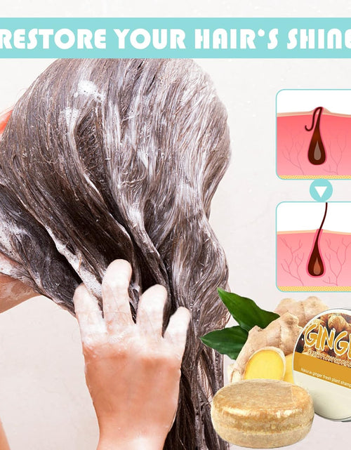 Load image into Gallery viewer, Ginger Shampoo Bar for Hair Regrowth and Growth - 3 Pcs Natural Organic Soap Bar Promotes Hair Growth
