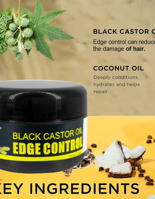 Load image into Gallery viewer, GZE Black Castor Oil Edge Gel Extra Hold Braid, Loc, Twist - Tames Frizz &amp; Controls Edges for Women 4C Hair
