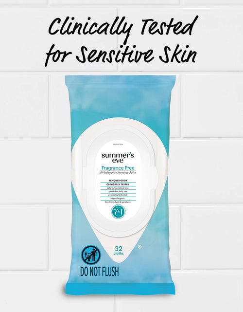 Load image into Gallery viewer, Summer’S Eve Fragrance Free Gentle Daily Feminine Wipes, Removes Odor, Ph Balanced, 32 Ct
